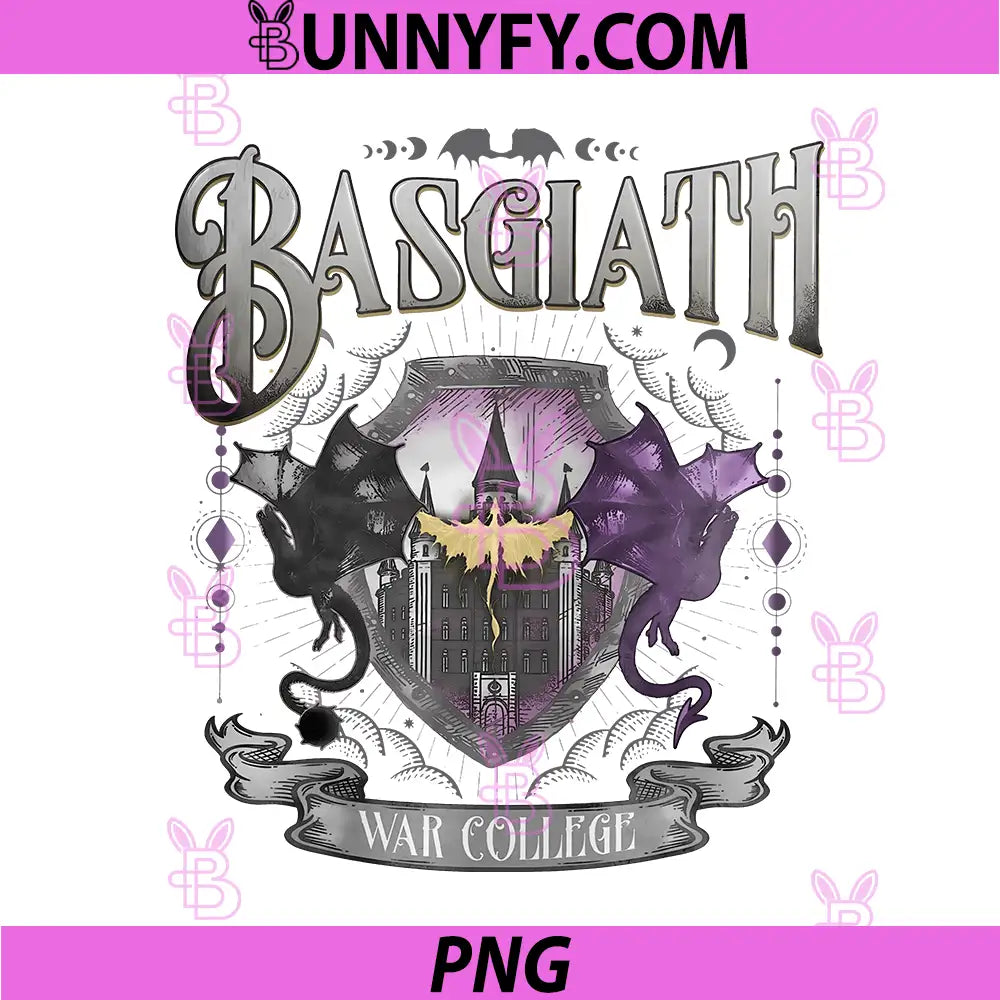 Basgiath War College Crest Design PNG, Fourth Wing Dragon Academy PNG