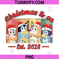 Christmas & Co Est 2018 PNG, Bluey Style Family Christmas Art PNG