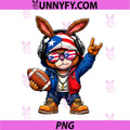 Puerto Rican Bunny PNG, Cool Bunny With Puerto Rico Flag Football PNG