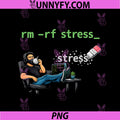 Rm -rf Stress PNG, Programmer Adulting Humor Design PNG