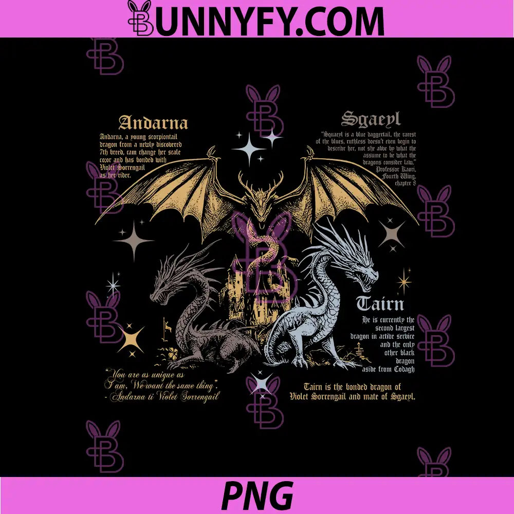 Andarna Sgaeyl Tairn Dragon Illustration PNG, Vintage Fourth Wing Dragon PNG