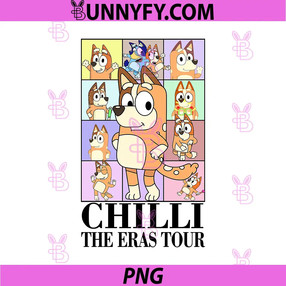 Chilli The Eras Tour Cartoon Poster PNG, Chilli Cute Cartoon Mom PNG