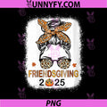 Friendsgiving 2025 PNG, Messy Bun Leopard Bow Fall Design PNG